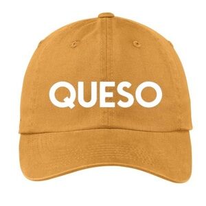 New With Tags Queso Frankie Jean Baseball Cap Hat Adult Mustard Gold and White.